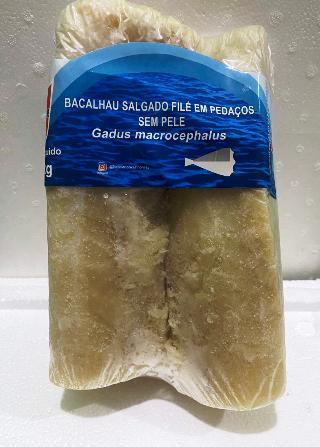 BACALHAU FILE SALGADO SEM PELE EM PEDAÇOS