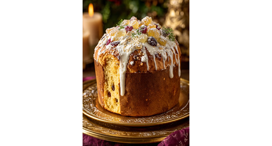 Panetone Recheado de Brigadeiro de Ninho com Frutas Cristalizadas